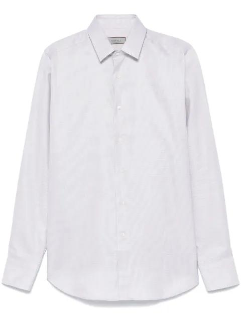 Canali geometric-pattern shirt Grey CCL70A1GD03314