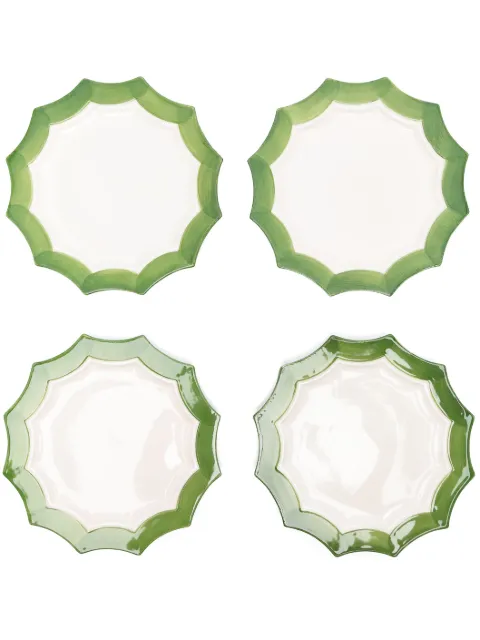 Les-Ottomans Stars plates (set of four) White TST14X4