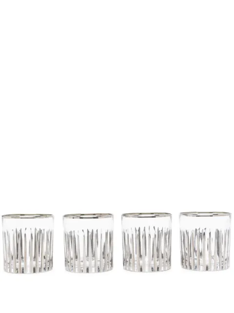 Les-Ottomans Platinum glass tumblers set (set of four) Silver CGP01