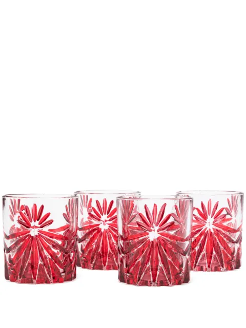Les-Ottomans Stars glasses (set of four) Red THS02
