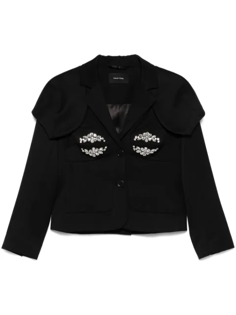 Simone Rocha crystal-embellished jacket Black 6097CAPB0458BLACKCLEAR