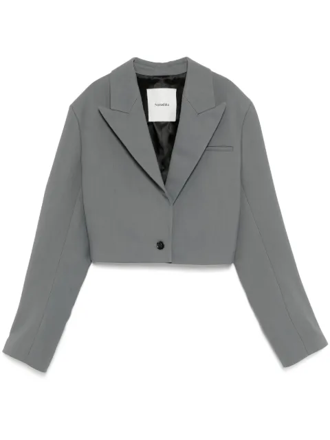 Nanushka cropped boxy fit blazer Grey NW24PFSG18655A