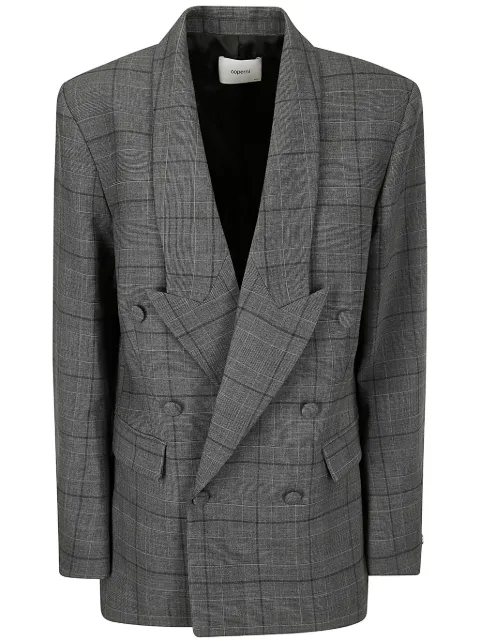 Coperni plaid-check pattern blazer Grey COPV58BISF1001