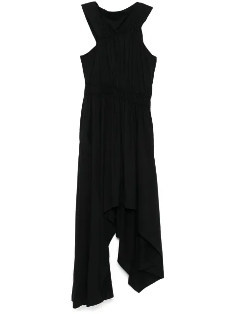 Alexander McQueen asymmetric gathered dress Black 806494QLADD