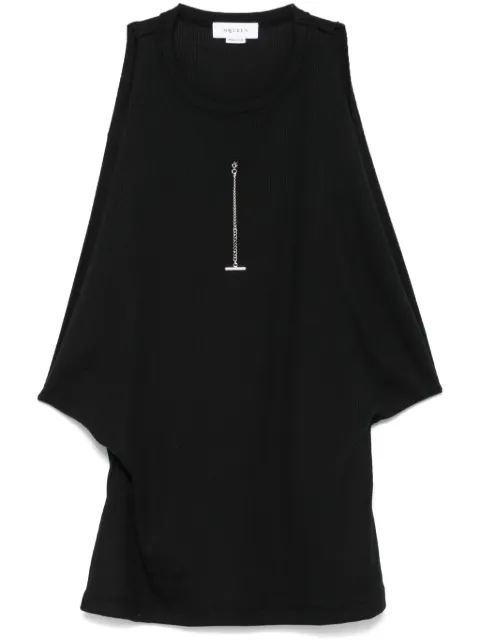 Alexander McQueen Draped Armhole T-shirt Black 804191QLADW