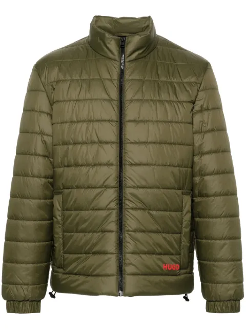 BOSS logo-print padded jacket Green 50517753