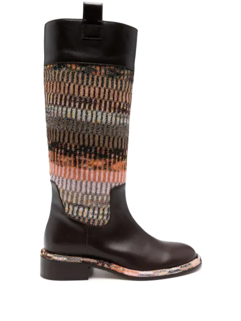 Missoni striped boots Brown MW67