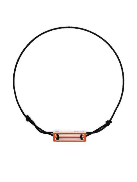 Le Gramme lacquered cord bracelet 2,5g Orange LGCARPOCLRO07125