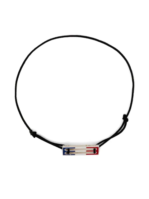 Le Gramme lacquered tricolor cord bracelet 2,5g Blue LGCARPOCLFR07125