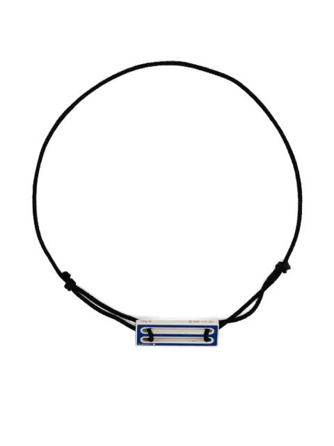 Le Gramme lacquered cord bracelet 2,5g Blue LGCARPOCLBR07125