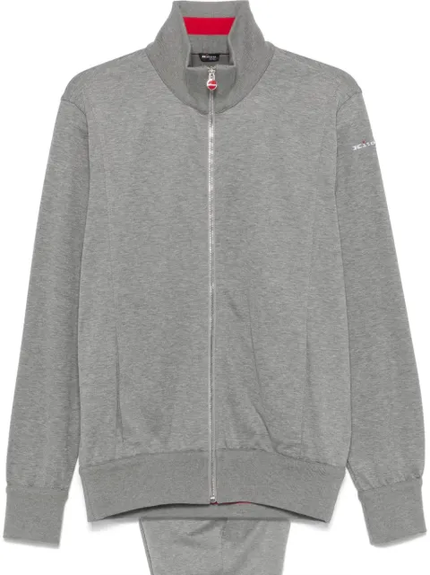 Kiton logo-embroidered tracksuit Grey UMJ001501006