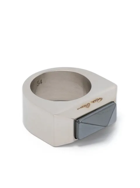 Rick Owens quartz pyramid ring Silver RJ0000049MMTHS