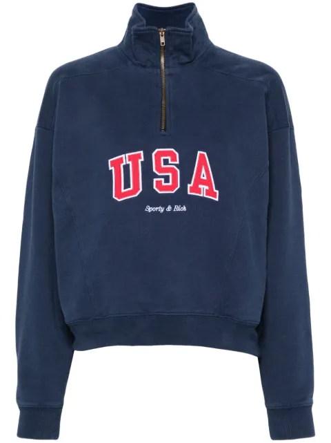 Sporty & Rich embroidered-motif sweatshirt Blue ST073503643BL