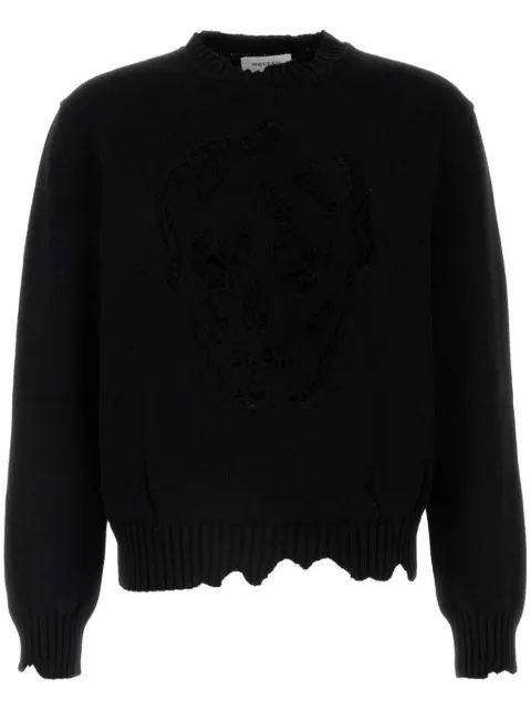 Alexander McQueen Distressed Skull sweater Black 807272Q1BA61000