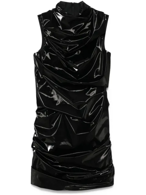 Alexander McQueen laminated mini dress Black 808396QLADT