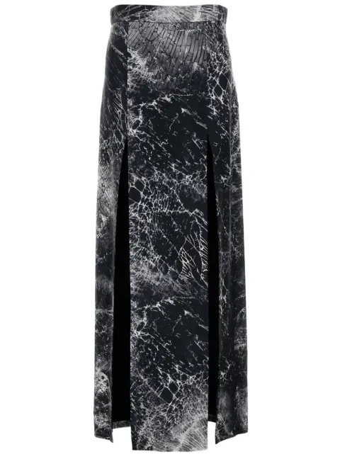 Alexander McQueen abstract-print skirt Black 804944QZANR