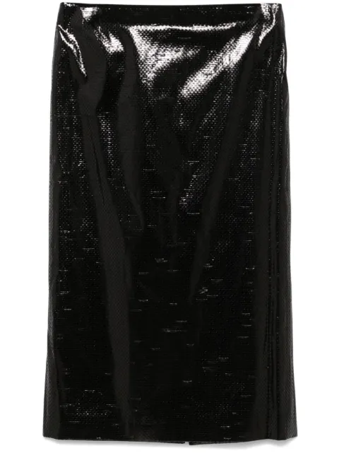 Alexander McQueen tarpaulin pencil midi skirt Black 808575QBACW