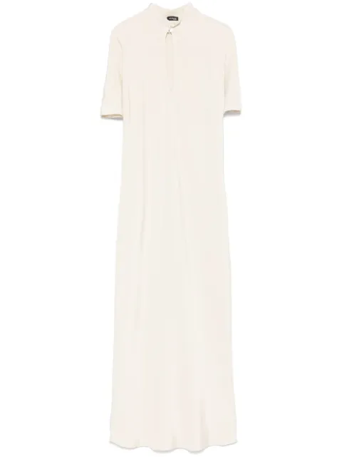 Kiton keyhole-neck midi dress Neutrals D57342K0977A20002