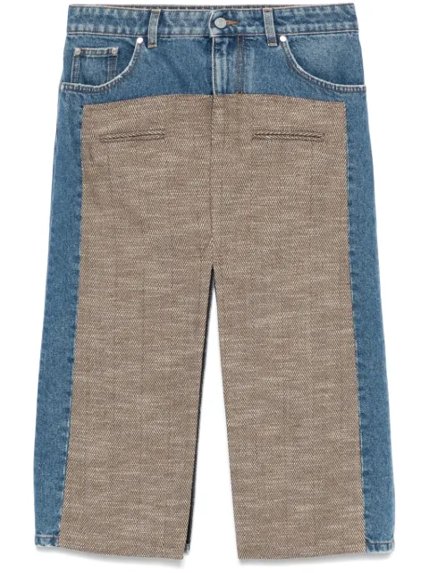 Stella McCartney tweed denim midi skirt Blue 6D03273SPH98