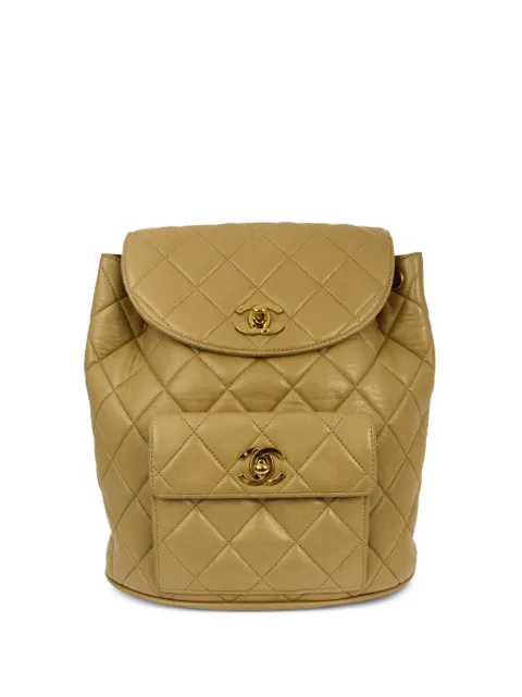 CHANEL Pre-Owned 1995 large Duma backpack Neutrals 3273388