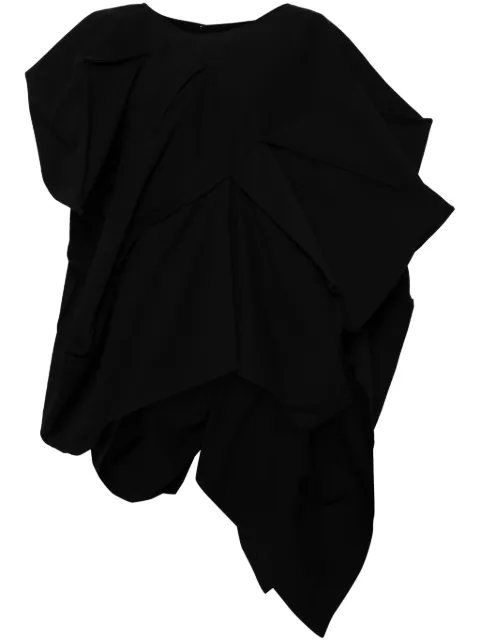 Yohji Yamamoto asymmetric draped skirt Black FOS01008