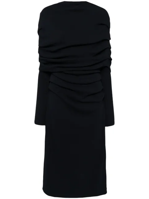 Goen.J cape knitted dress Blue GNJ24AWDS06