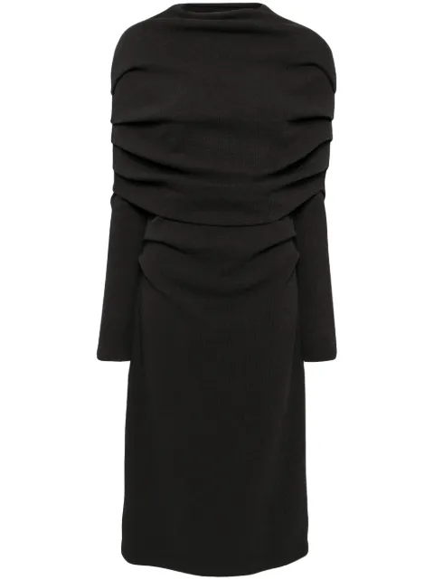 Goen.J cape knitted dress Grey GNJ24AWDS06