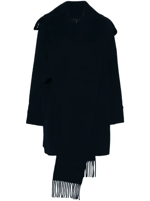 Goen.J Double-faced muffler-collared jacket Blue GNJ24AWJK03