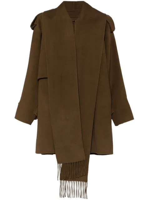 Goen.J Double-faced muffler-collared jacket Brown GNJ24AWJK03