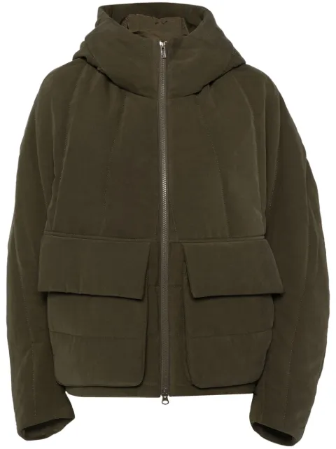 Goen.J quilted hood puffer jacket Green GNJ24AWJK08