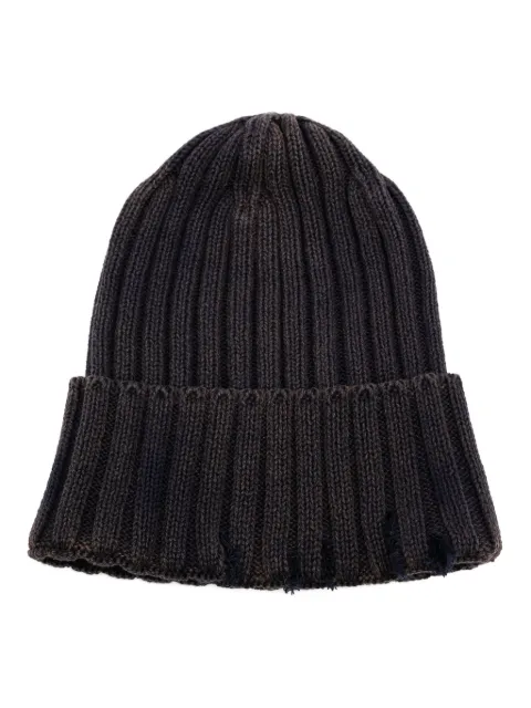 Goen.J ribbed knit beanie Blue GNJ24AWACC04