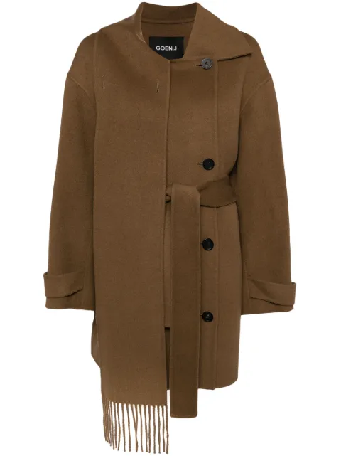 Goen.J doubled-faced muffler coat Brown GNJ24AWJK02