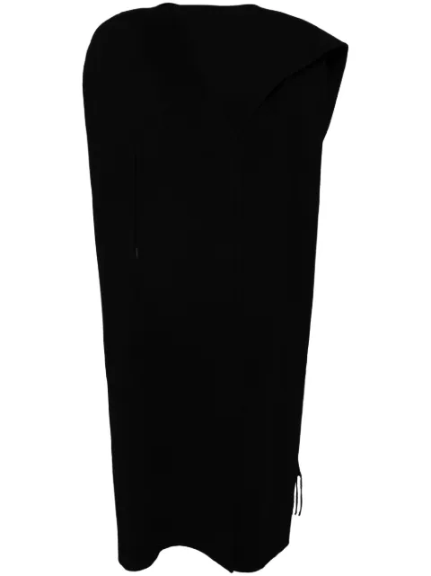 Goen.J double-faced muffler cape poncho Black GNJ24AWPC03
