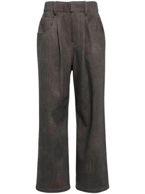 Goen.J denim wide-leg pants Black GNJ24AWPT03