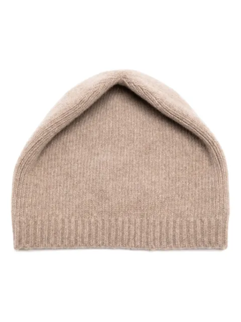 Goen.J knitted beanie Brown GNJ24AWACC03