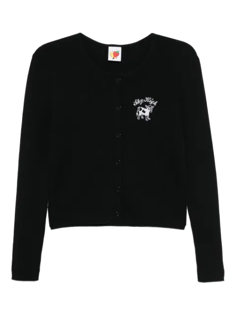 Sky High Farm intarsia-knit logo cardigan Black SHF06N201