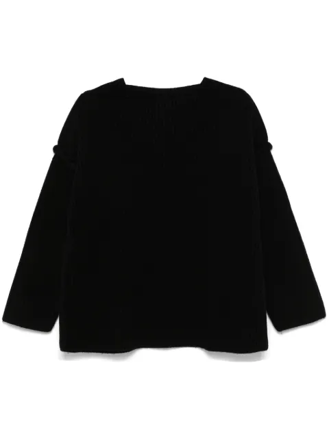 Jil Sander raised-seam sweater Black J03GP0159J14747