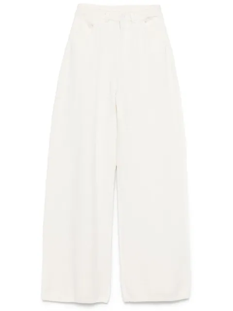 Aya Muse wide-leg knitted trousers White AMR2536
