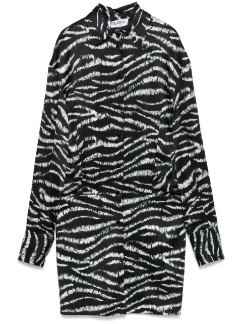 The Attico zebra-print mini dress Black 250WCA00093VSE001PR