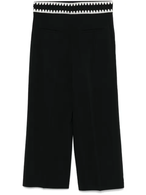 Valentino Garavani Pre-Owned 2010s embroidered-detail trousers Black VAL250TF