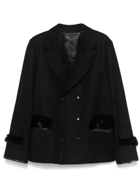 Random Identities double-breasted jacket Black RAN04C004