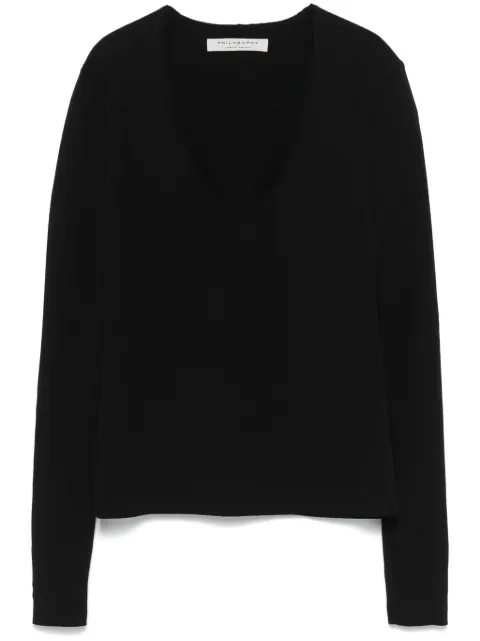 Philosophy Di Lorenzo Serafini scuba-jersey top Black 242CA12037128