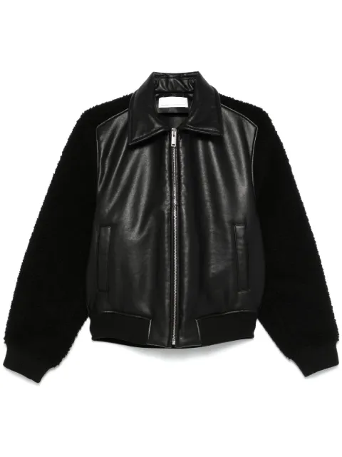 Random Identities faux-leather jacket Black RAN04J004