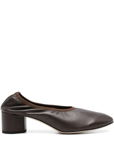 Aeyde 45mm leather pumps Brown A11PUHPPR45RO109FW24953007