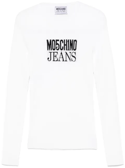 MOSCHINO JEANS logo-jacquard top White 9268205