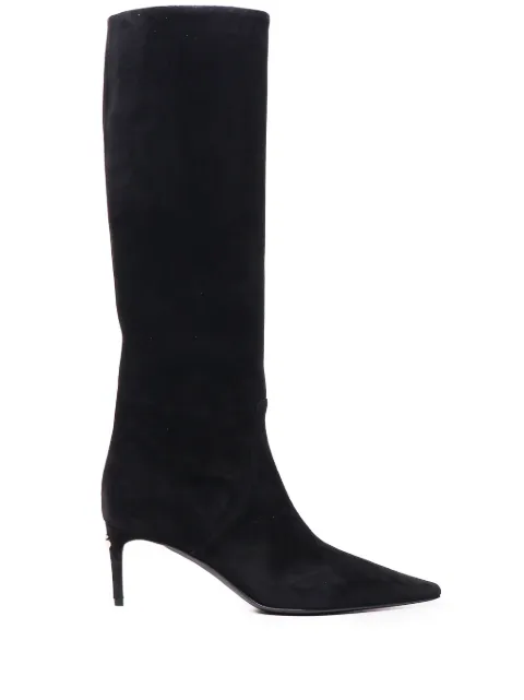 Dolce & Gabbana 70mm suede knee-high boots Black CU1139A6807
