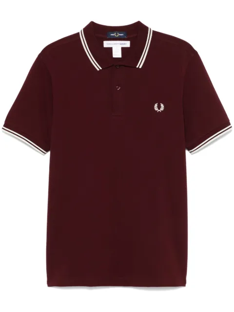 Comme Des Garçons Shirt x Fred Perry logo-embroidered polo shirt Red FNT502