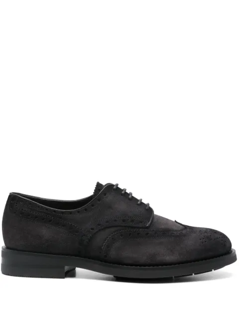 Santoni suede Derby shoes Grey MCCO15761PI2HGEXG76