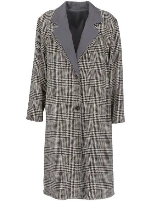 A.N.G.E.L.O. Vintage Cult 1980s check-pattern coat Black ANG380SRB