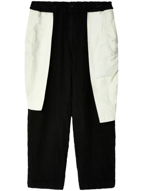 Black Comme Des Garçons two-tone trousers Black 1NP010